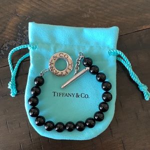 Tiffany Onyx and Silver toggle bracelet